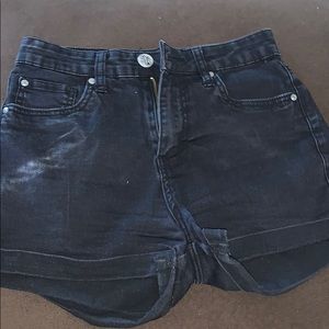 black high waisted shorts